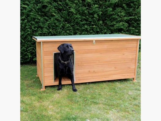 Hundehütte aus Holz – Außen Sommer/Winter – 120 x 75 x H 75 cm