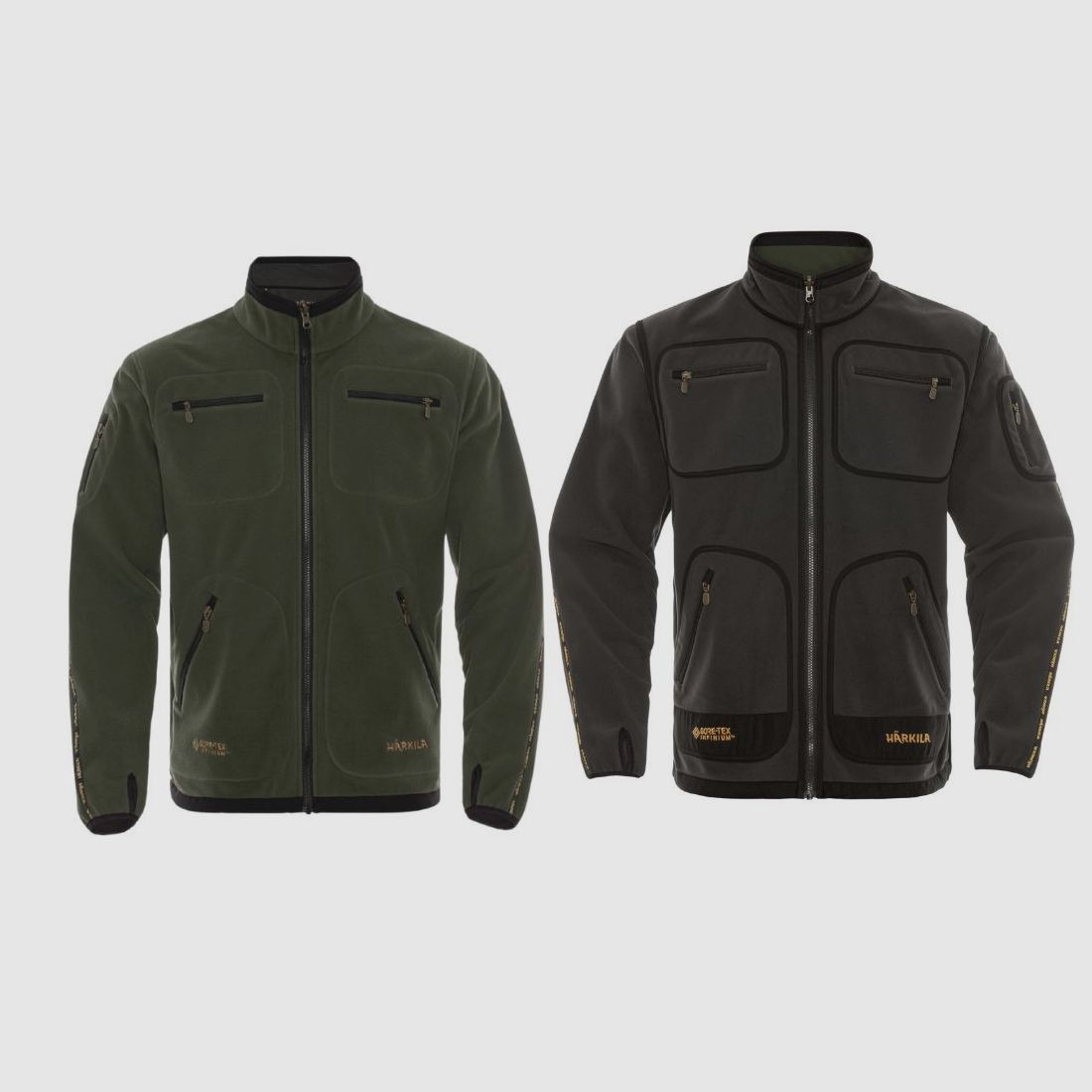 Giacca in pile reversibile HARKILA Kamko Fleece grigio/verde GORE-TEX WINDSTOPPER (10250202400), immagine 10 di 10