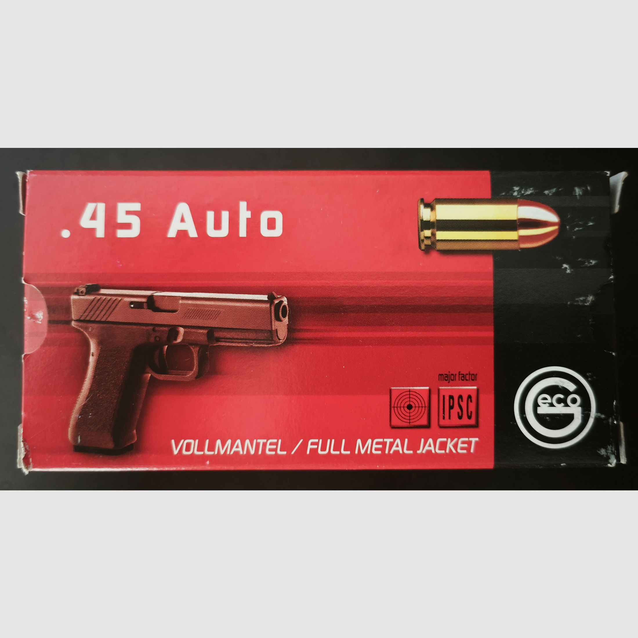 Geco .45 Auto -14,9 g – FMJ Sierra Matchking – 50 cartouches de pistolet