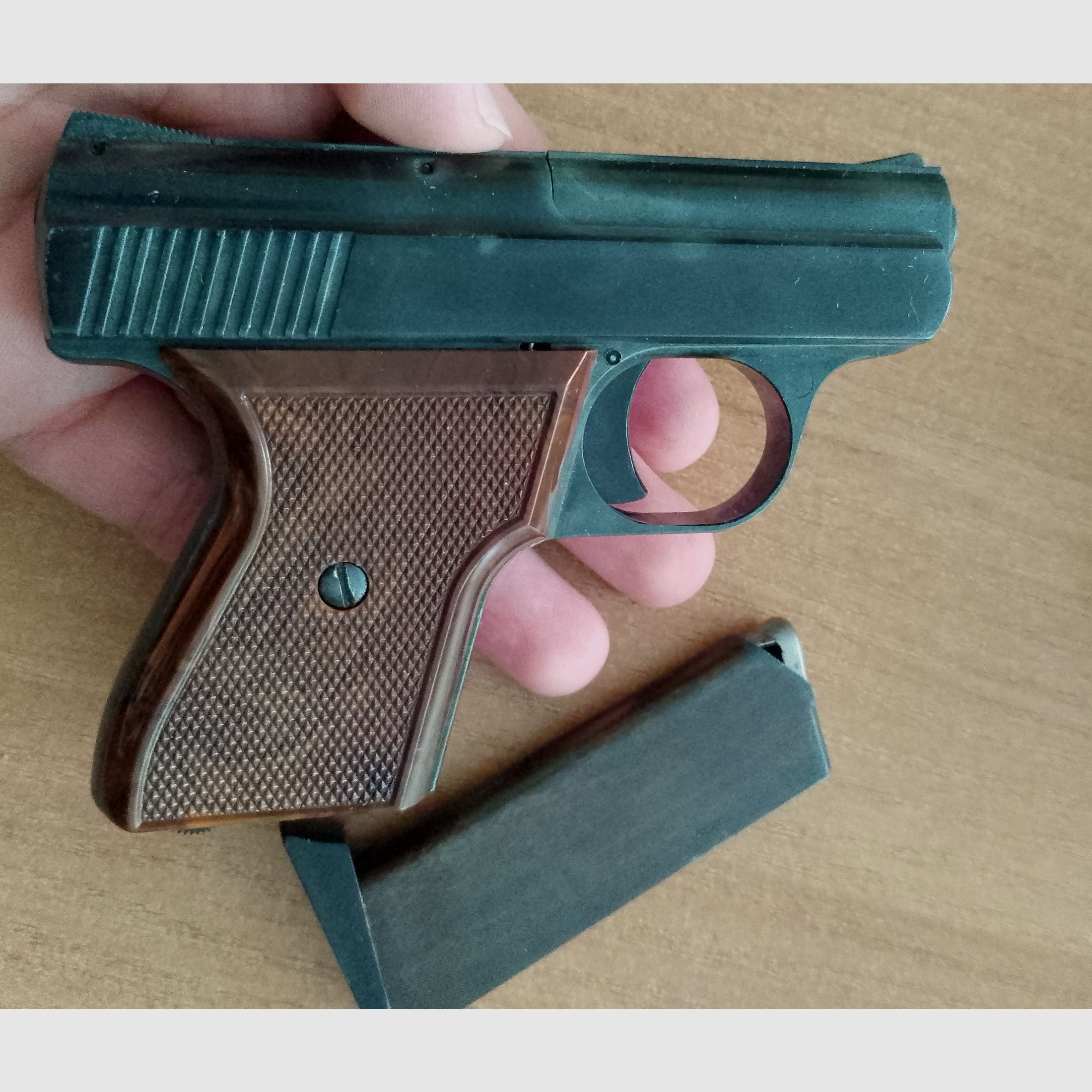 Alte Rhöner SM 15 Kal. 8 mm Knall im ersten PTB 83 mit Verpackung!