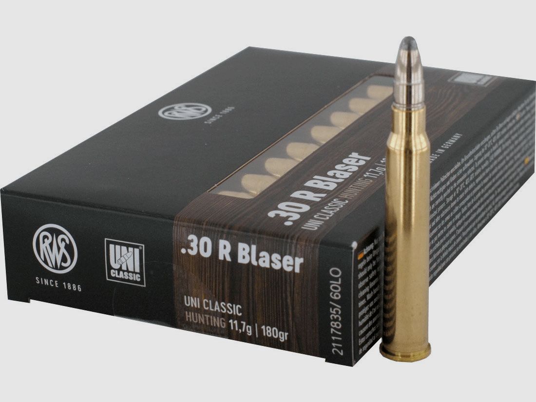 Cartuchos de Caza RWS UNI Classic Calibre 30R Blaser, imagen 2 de 2