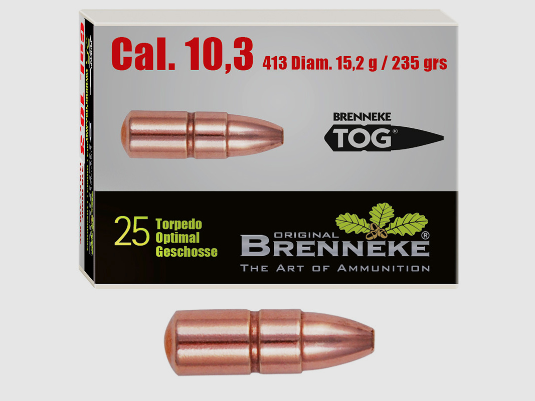 Brenneke bullet 10.3mm TOG 15.2g / 235grs 25 pieces