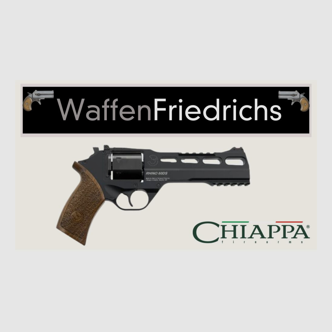 CHIAPPA	 RHINO 60DS Revolver Brüniert | schwarz -Waffen Friedrichs