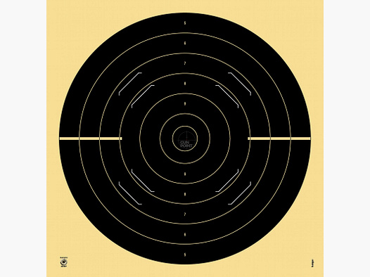 Schnellfeuer-/Duell-Scheibe 55 x 52 cm mit Einsteckschlitz