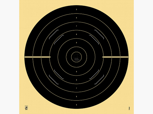 Schnellfeuer-/Duell-Scheibe 55 x 52 cm mit Einsteckschlitz