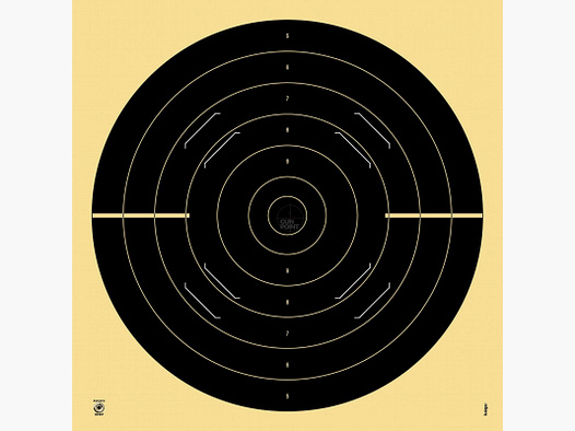 Schnellfeuer-/Duell-Scheibe 55 x 52 cm mit Einsteckschlitz