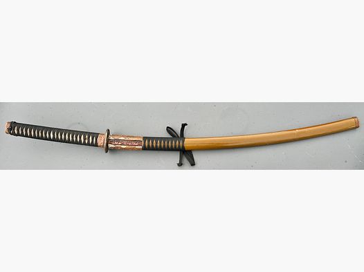 Autentica katana da ufficiale giapponese (Shin-guntō Tipo 98) della Seconda Guerra Mondiale con lama firmata Kanemune.