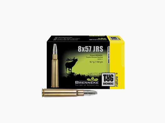 Gewehrpatrone mit TUG Geschoss – 8 x 57 IRS, Orig. BRENNEKE TUG nature+ 9,7 g VE20