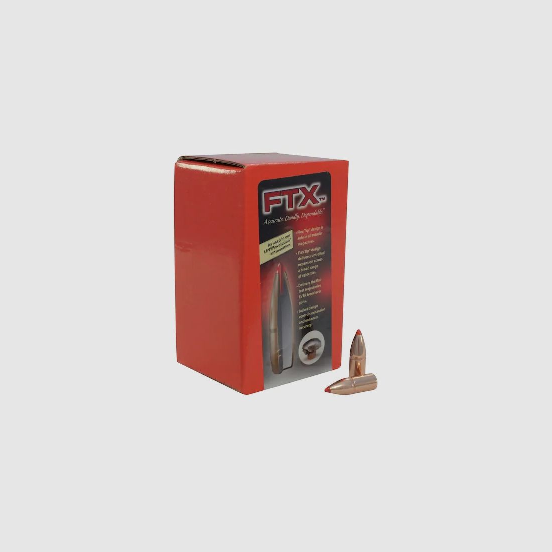 Balle Hornady .32/.321 FTX FLEX TIP RIFLE 165GR 100 Pièces