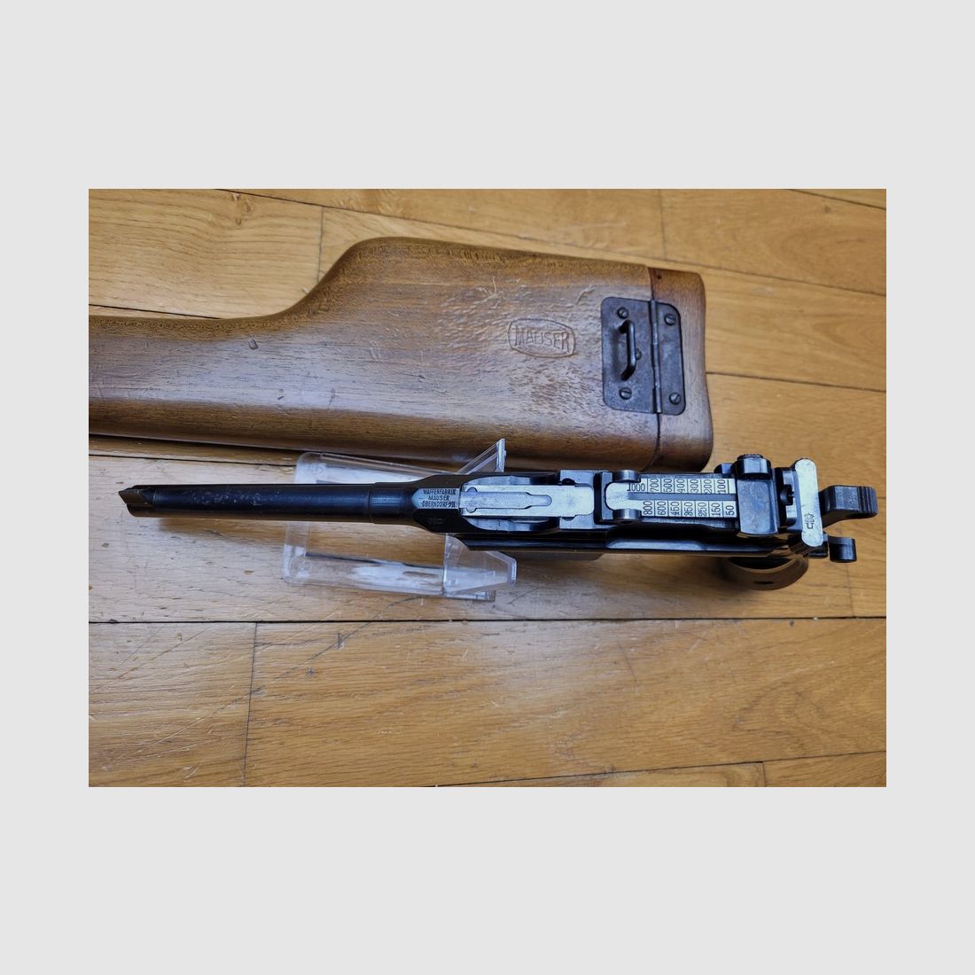 Raro Pistolet Mauser C96 modelo 1930 – Fabricación de Mauser para la Revolución China – Funda de culata Mauser original – 10 disparos en calibre 7,63 Mauser – ¡Una pieza simplemente magnífica!, imagen 12 de 22
