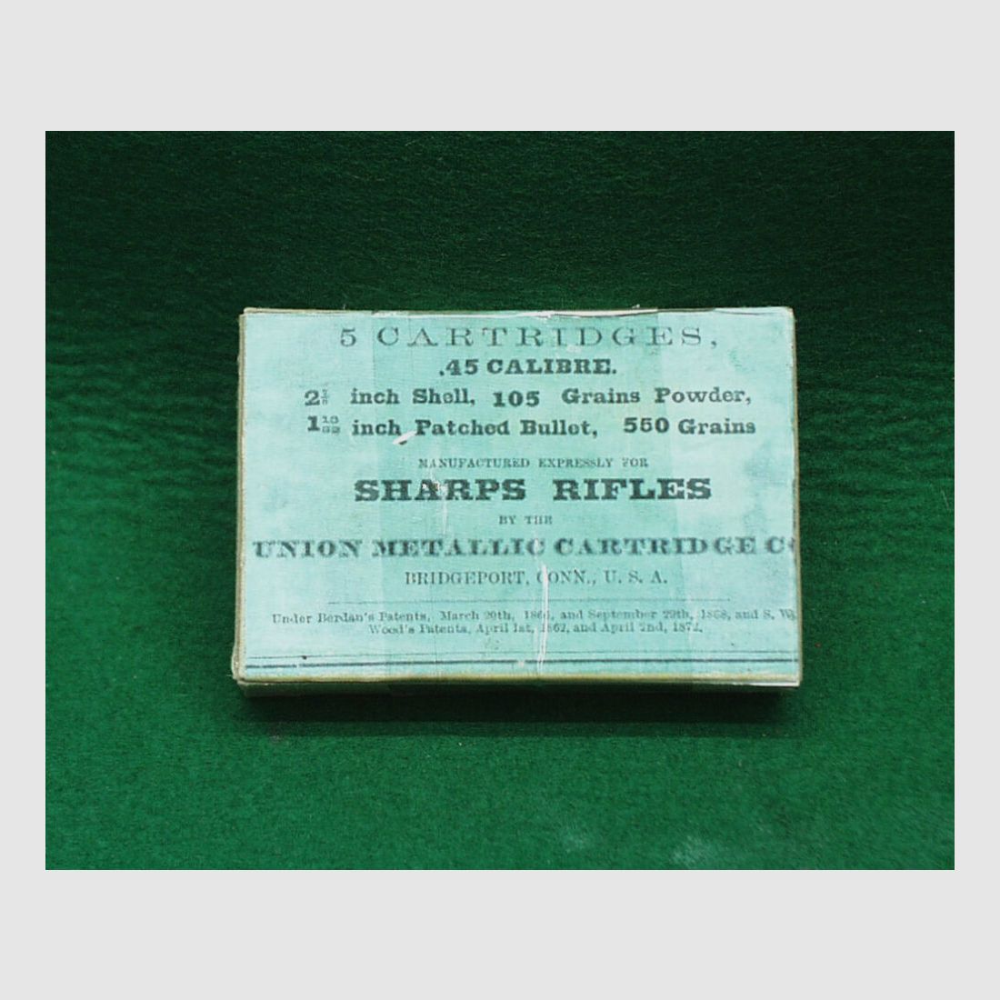 Cartridge boxes Sharps Rifle caliber .45