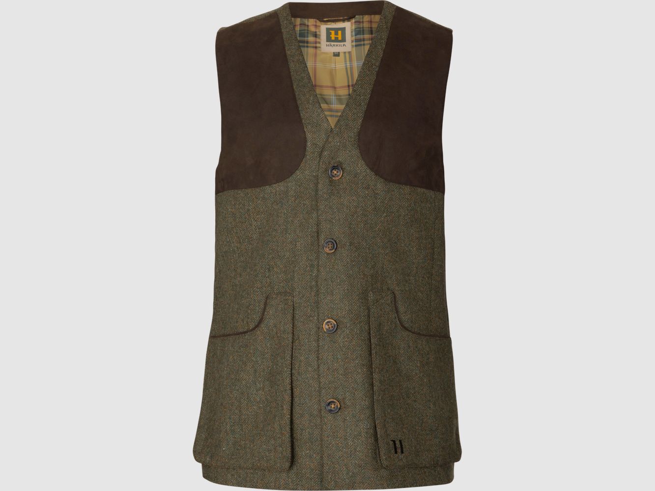 Härkila Kenmore Gilet de Tir Homme Vert Forêt/Herringbone 48