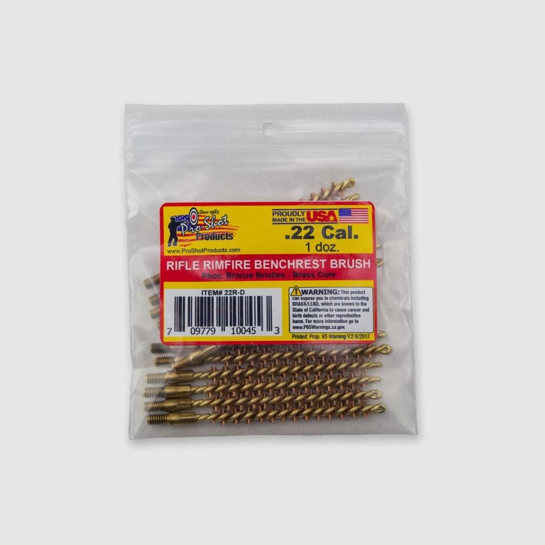 12 Laufbürsten Bronze .22lr Pistol