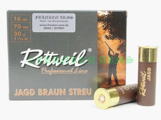 Rottweil Caza Marrón Esparcido 16/70 2,7 mm 10 piezas precios por volumen