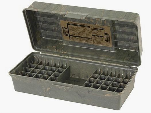 MTM Shotgun Shell Box SF-50-20-09 wild camo with carrying handle for 50 shotgun shells .20