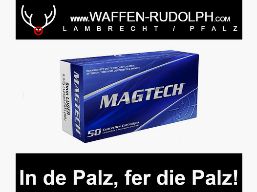 Magtech 9 mm Luger pełnopłaszczowy 8,0g/124grs. *Wymagany EWB pełnopłaszczowy