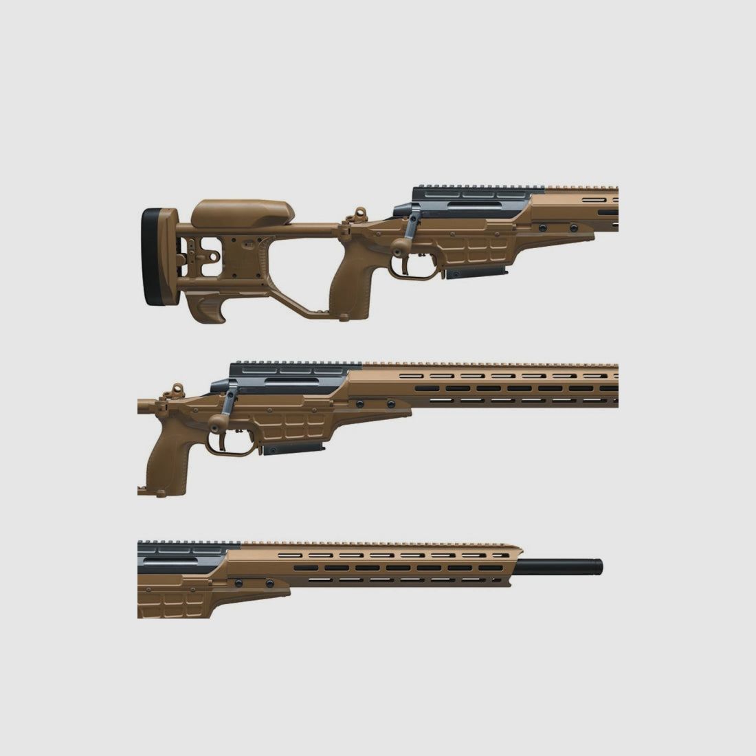 Carabine à Verrou Sako TRG 22 A1 Coyote/Brown - Filetée - Crosse plia, image 2 sur 2