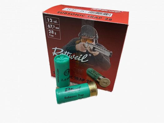 ROTTWEIL SUBSONIC TRAP 28 - 12/67,5 - 28 GR. - 2,4 MM - 25 STÜCK
