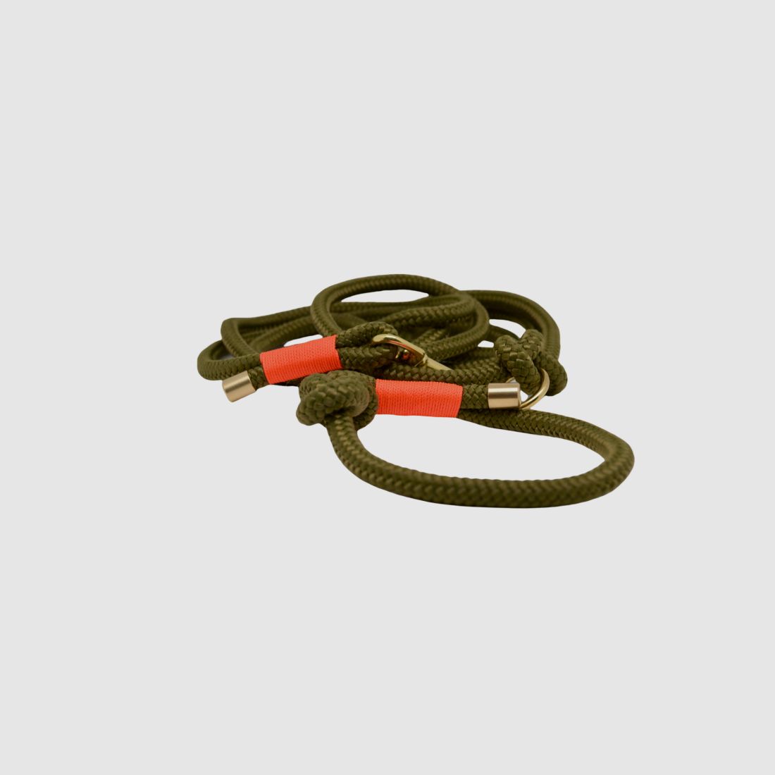Tochterfirma U-Retrieverleine 10 mm Oliv/Jagdorange