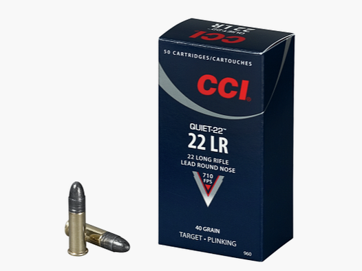 CCI .22 LR 2,6g Ołów Okrągły Nos Quiet-22 Amunicja