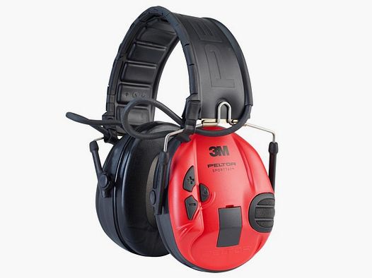 Peltor Sporttac 3M Gehoorbescherming Rood/Zwart