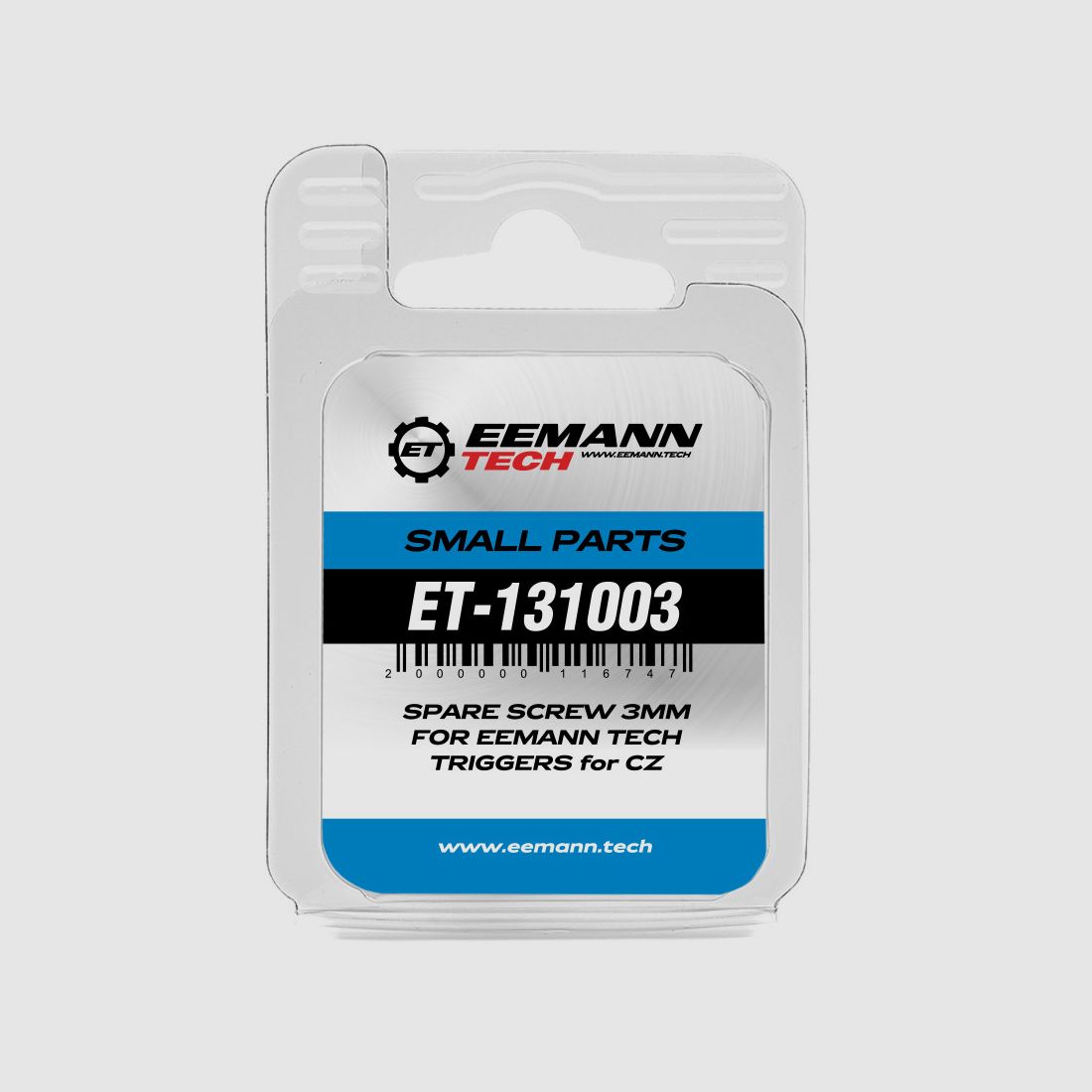 Replacement screw 3 mm for Eemann Tech triggers for CZ, image 3 of 3