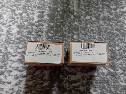 2x15 Barnes TTSX-BT Geschosse im Kaliber 323/8mm /10,4g/160gr.