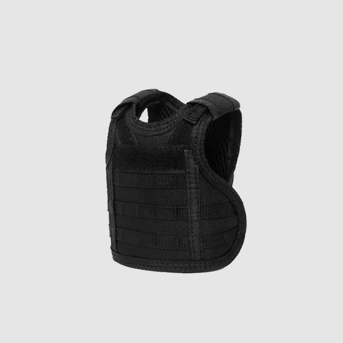 Mini protective vest for beer bottle / wine bottle / thermos bottle - black