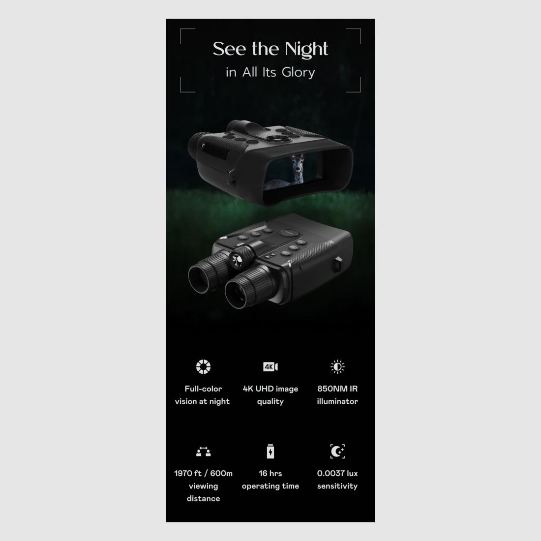 Yashica Vision IR night vision binocular device