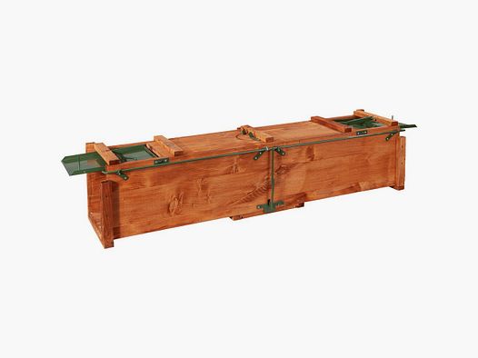 Two-door wooden box latch (Dimensions (LxWxH) 150x30x30 cm, weight 22 kg)