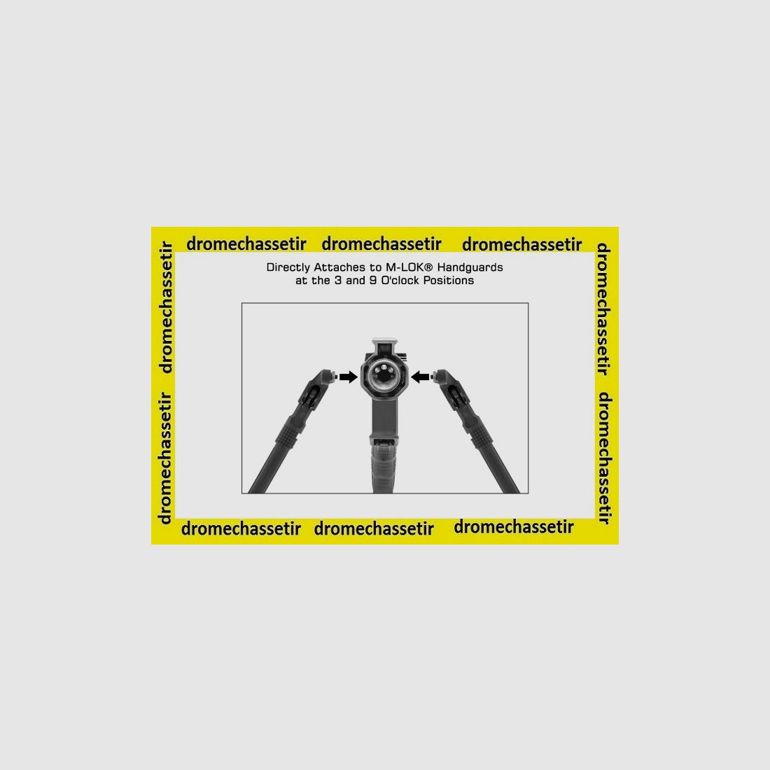 Zweibein 2 Teile M-Lok Befestigung verstellbar 5 Positionen von 14,5 cm bis 20,3 cm UTG Schwarz, Bild 5 von 6