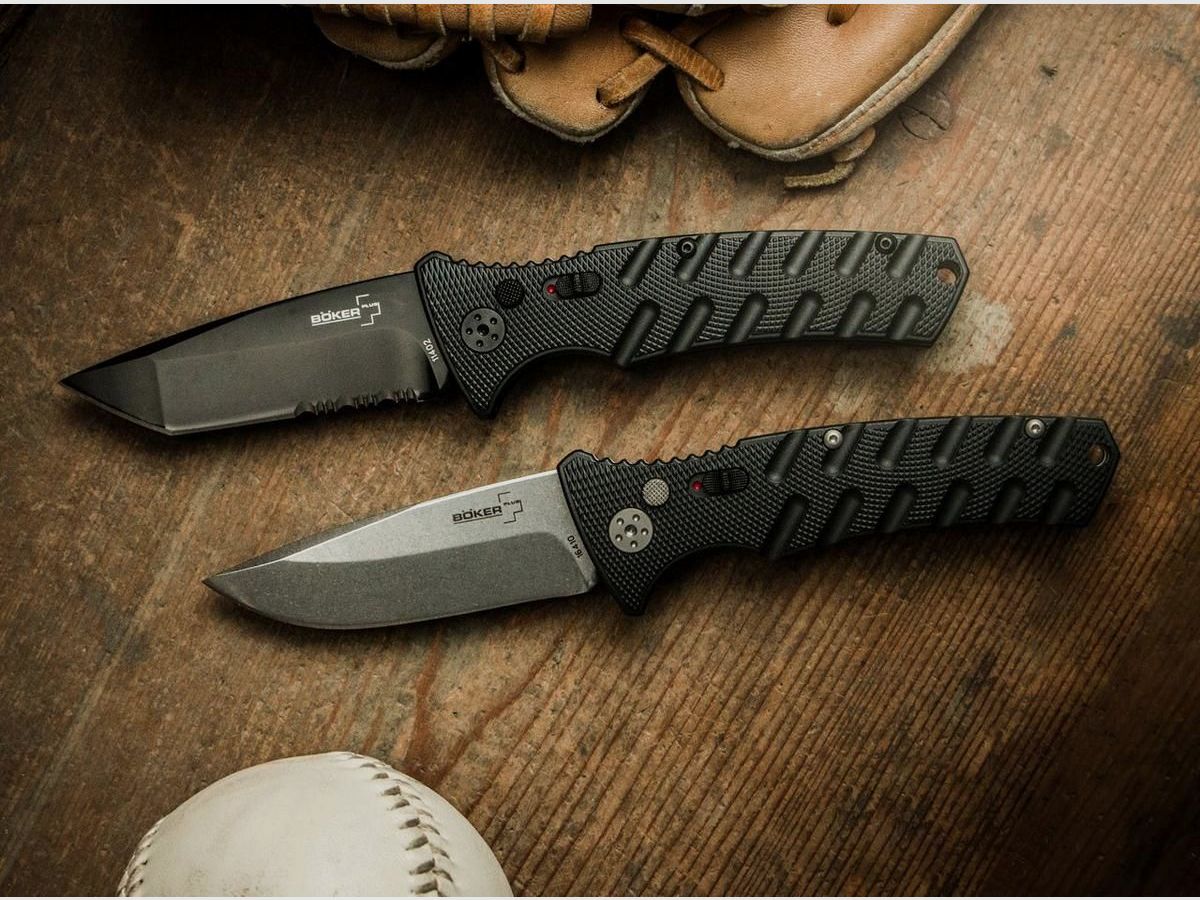 Böker Plus Strike Droppoint cuchillo automático, imagen 10 de 14