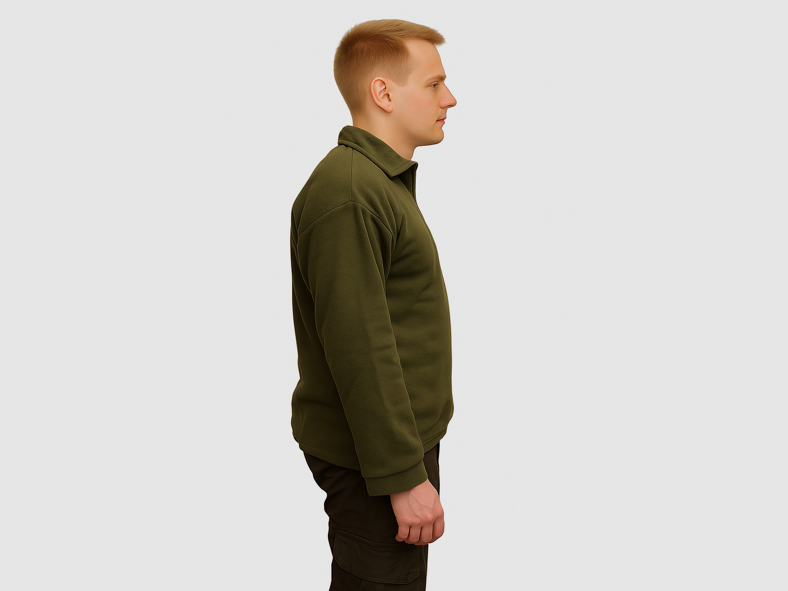 Waidmann ProHunter Fleece Pullover Half-Zip – Olijfgroen, afbeelding 2 van 3