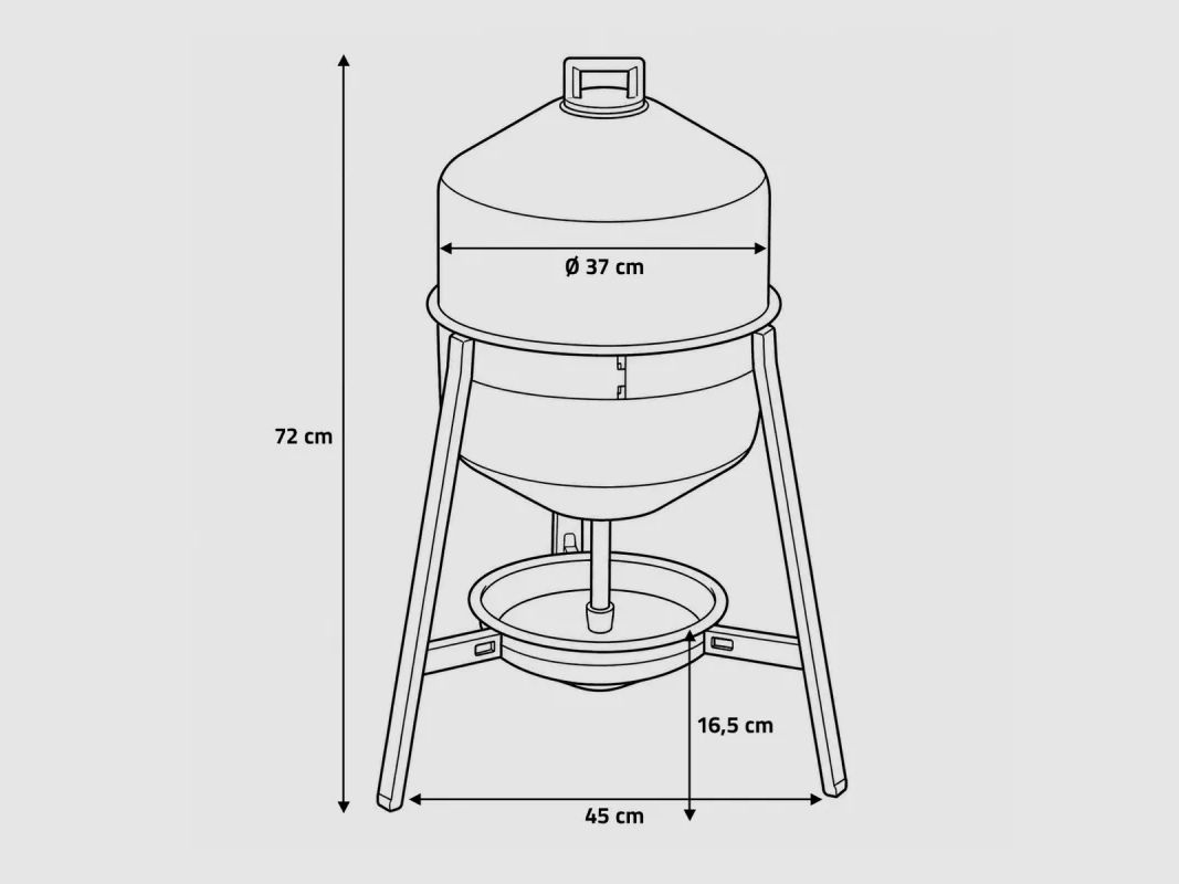 Set aus 2 verzinkten Tränken 30 L auf Füßen für Geflügel, Bild 6 von 11