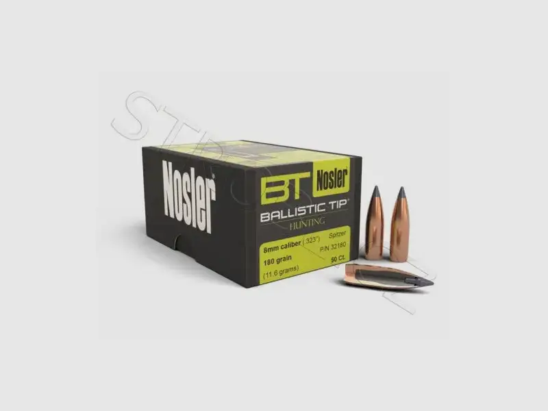 Geschosse Nosler Ballistic Tip Hunting 8mm, dia .323, 180grs