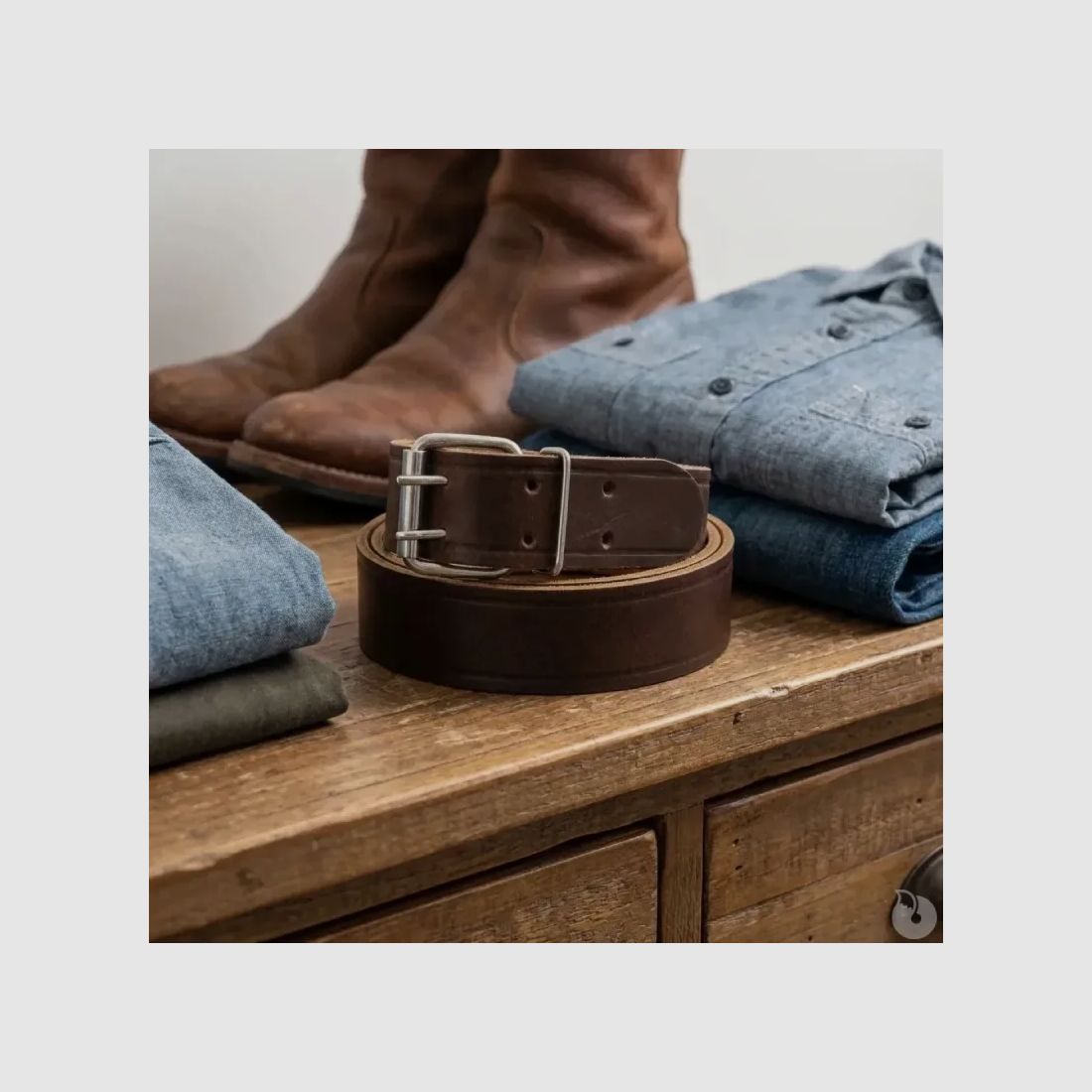 Leather belt 120 cm large size, image 1 of 8