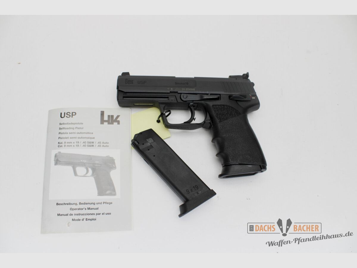 Pistole H&K HK USP Kaliber 9mm Luger mit 2 Magazinen