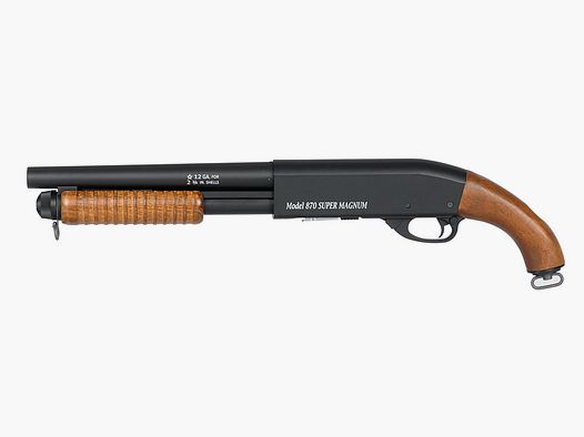 ST870 Pump Action Shotgun max. 0,5J Federdruck, Echtholz, Pistolengriffvariante