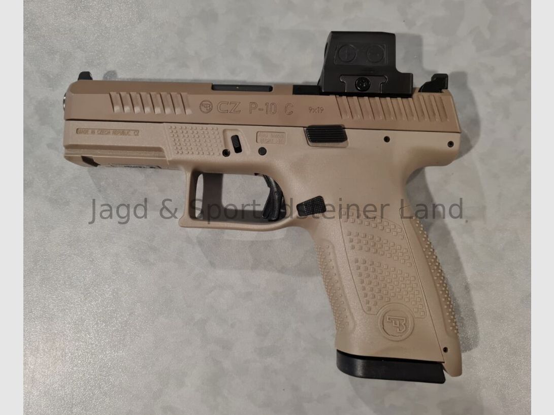 CZ Uhersky Brod P-10 C OR FDE (Cerakote) con mira de punto rojo Holosun HE509T