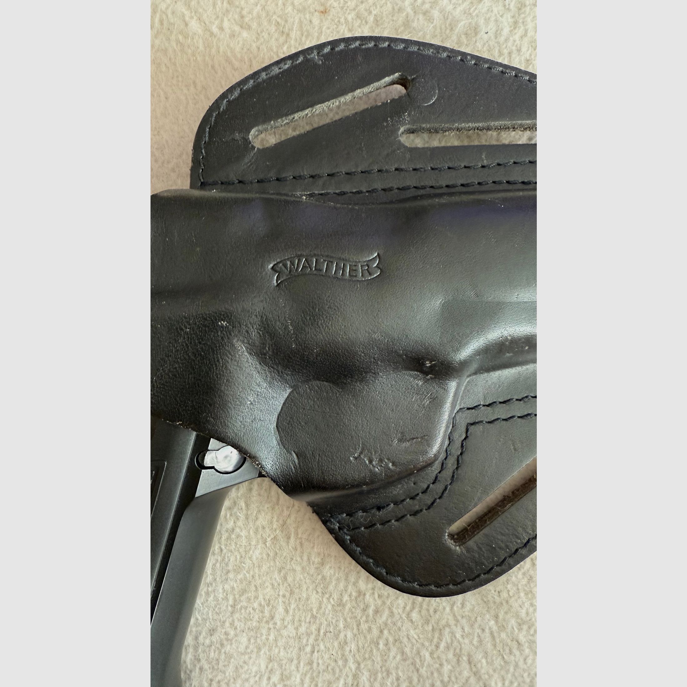 Lederholster Pancake, Walther, Leder schwarz, für CZ75, M75, Tanfoglio u.ä. Modelle 