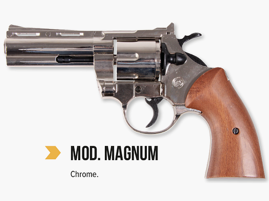 Bruni REVOLVER MAGNUM C/MADERA CROMO