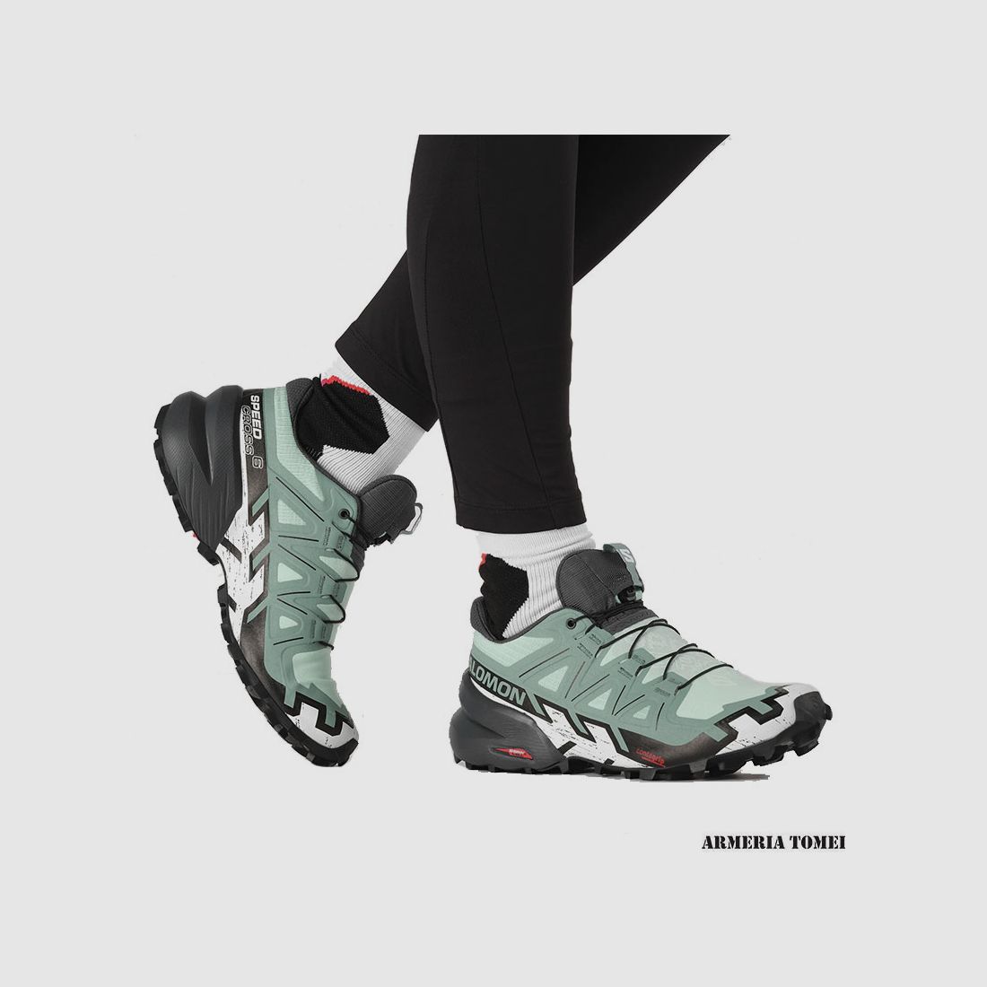 SALOMON – DAMES – SPEEDCROSS 6 W Yucca / Ebony / White, afbeelding 5 van 6