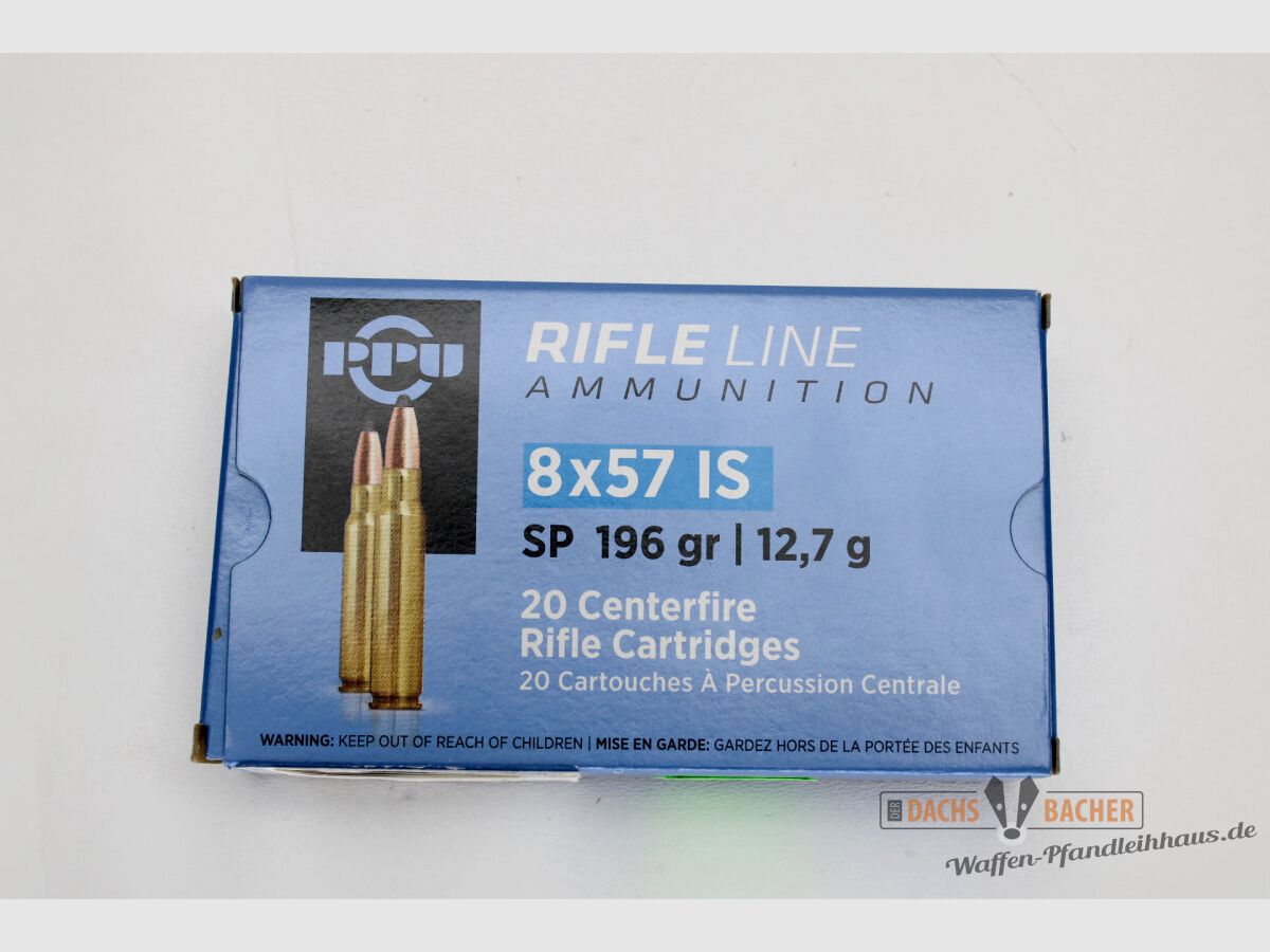 PPU Privi Partizan 8x57 JS 12,7g/196gr SP Teilmantel 20 Schuß