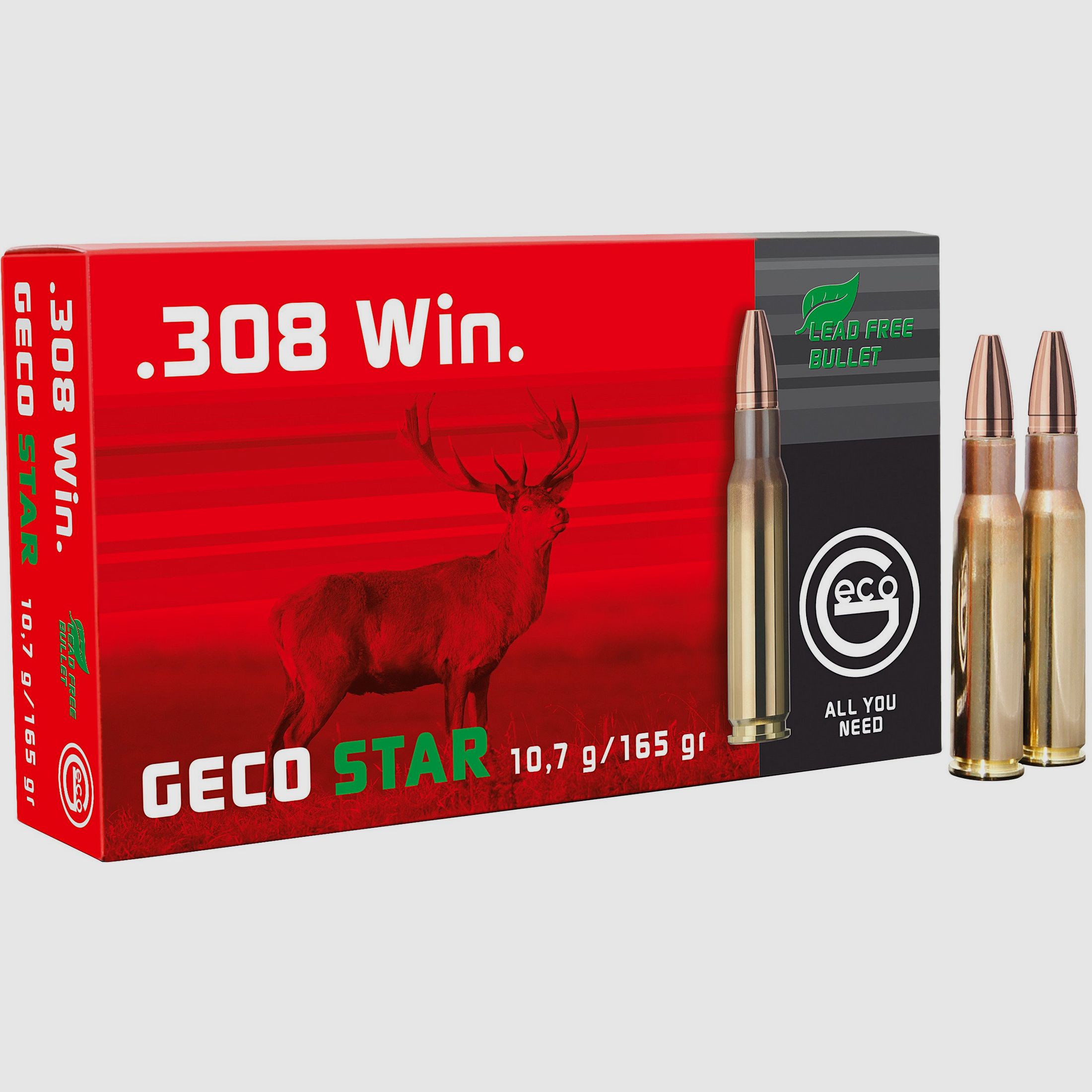 Geco Bchsenpatronen Star .308 Win. 165 grains