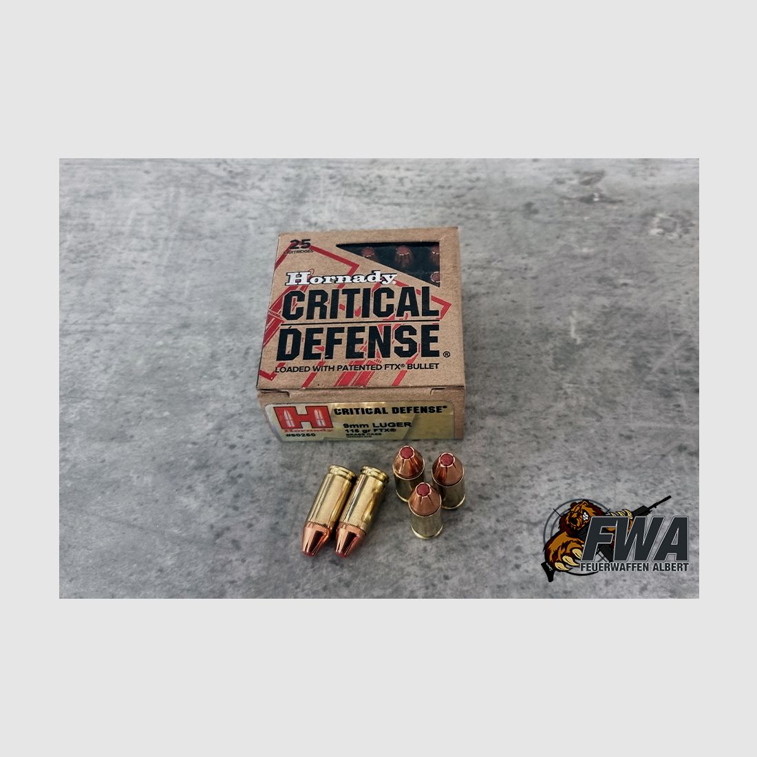 9 mm Luger Critical Defense FTX 7,5g/115grs.