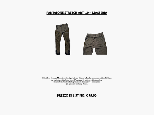 MASSERIA – Pantalone Masseria 4-Wege-Stretch Art. 19