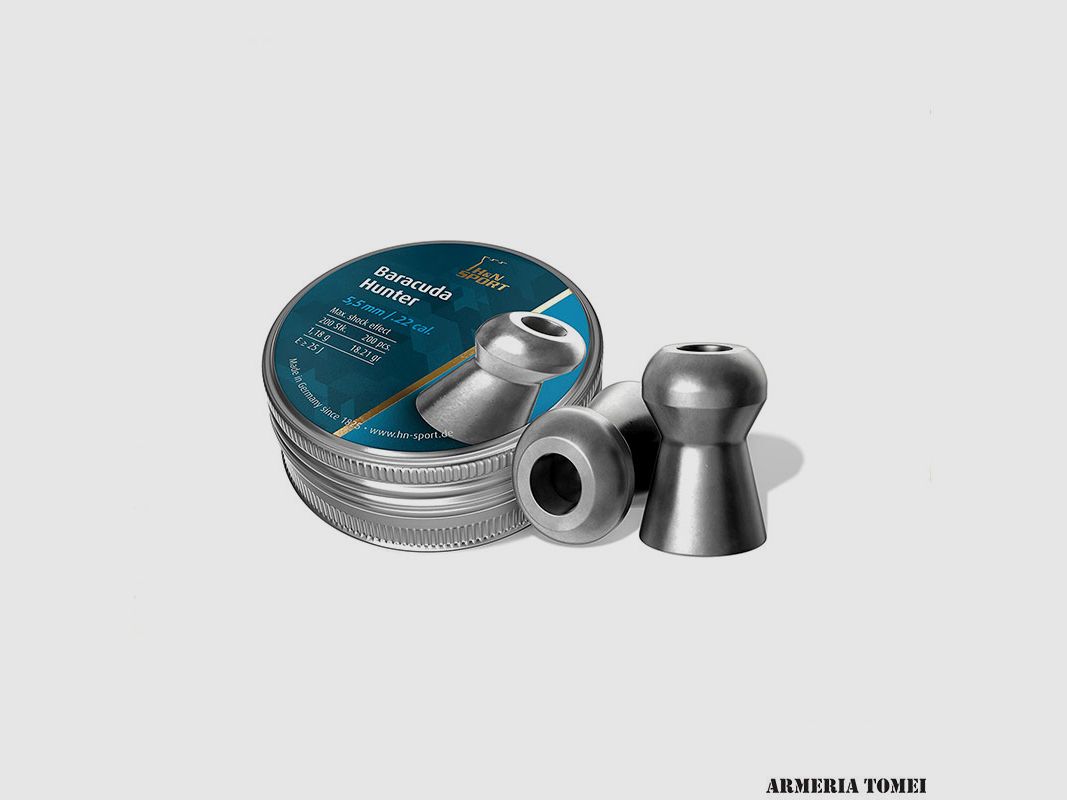 H&N – BARACUDA HUNTER 5,5MM/.22 KAL 18,21GR VERPACKUNG 200 ST.