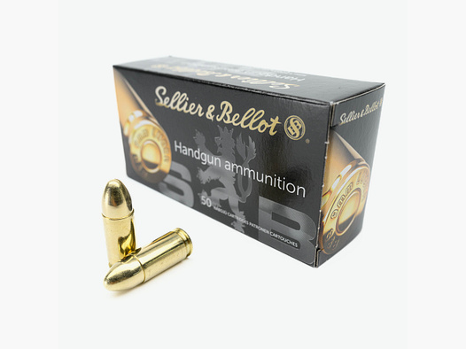 SELLIER & BELLOT 9 mm Luger Full Metal Jacket 8.0g/124grs. - 1 Pack (50 cartridges)