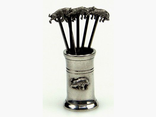 Lovergreen Accessoires Motiv Tpfchen aus Zinn mit Gbelchen