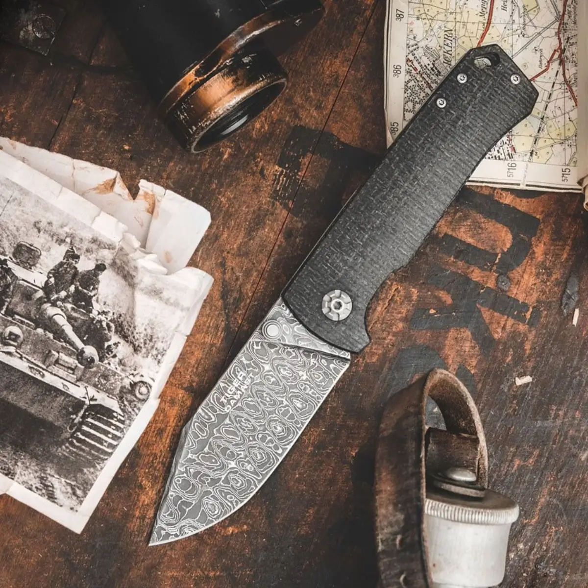 Böker Couteau de poche Tiger Damascus, image 3 sur 6